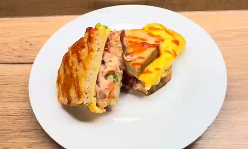 Snídaňový sendvič all in one