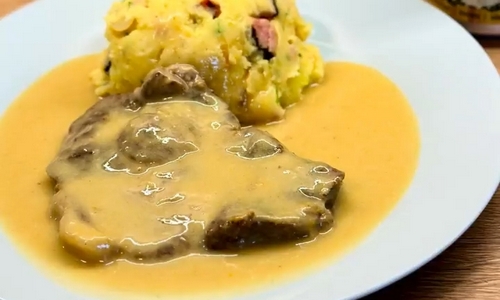 Vepřová krkovice na hořčici