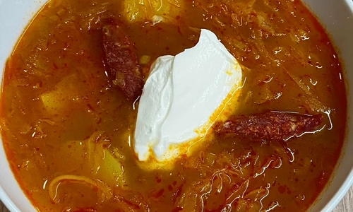 Zelňačka s klobásou