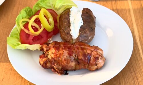 Kuřecí měšce na grilu